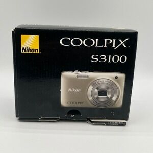Nikon Coolpix S3100 Digital Camera 14MP 5x Optical Zoom Gold with Box Bundle